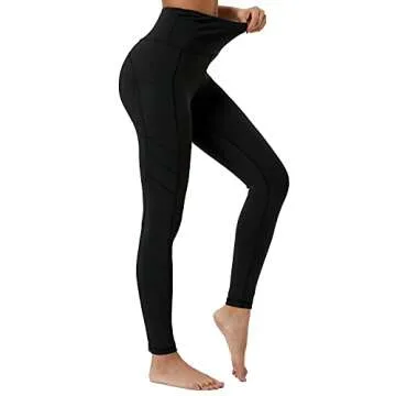 vnnink Leggings for Women,High Waist Yoga Pants and Workout Leggings for Women with Pockets. -11L(Black)
