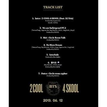 BTS Kpop Bangtanboys Single Album [2 Cool 4 Skool] CD + Photobook