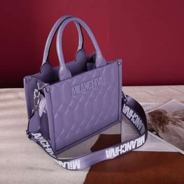 Milan Chiva Quilted Tote Bag for Women Top Handle Handbags with Coin Pouch MC-280PP