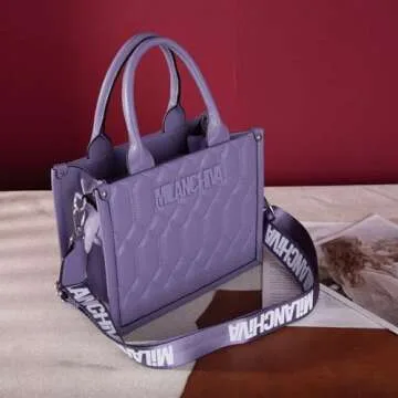 Milan Chiva Quilted Tote Bag for Women Top Handle Handbags with Coin Pouch MC-280PP