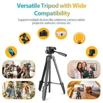 Aureday Lightweight 64” Tripod for Smartphones and Cameras