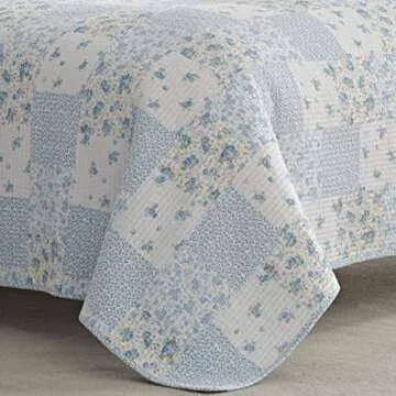 Queen Quilt Set by Laura Ashley - Soft Cotton Bedding