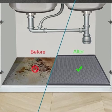 Jacooxi Waterproof Under Sink Mat for Kitchen and Bathroom