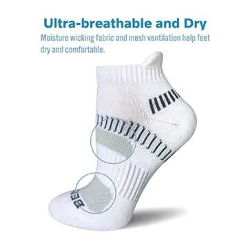 Performance Athletic Ankle Socks for Active Women