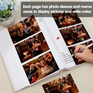 Elegant 4x6 Photo Album with Writing Space for 450 Photos