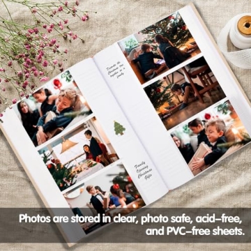 Elegant 4x6 Photo Album with Writing Space for 450 Photos