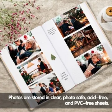 Elegant 4x6 Photo Album with Writing Space for 450 Photos