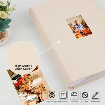 Elegant 4x6 Photo Album with Writing Space for 450 Photos