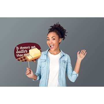 Funny Thanksgiving Photo Booth Props - Give Thanks Themed Party Decorations - Happy Turkey Day Photo...