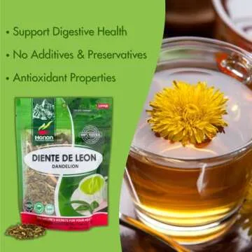 Hanan Dandelion Leaf and Root Tea Diente de Leon – Herbal Tea 1.1 oz 30 g Dandelion Leaves from Peru – Te De Diente De Leon