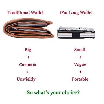 iFunLong Carbon Fibre Slim Minimalist Front Pocket Wallet RFID Blocking Credit Card Case Holder Money Clip For Men Women