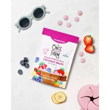 Once Upon a Farm Organic Coconut Melts, Mixed Berry, 8ct