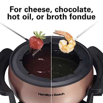 Hamilton Beach Electric Fondue Pot Set - 3 Quart with Forks