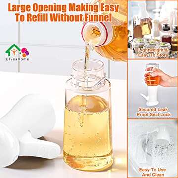 Oil Sprayer for Cooking, 2 Pack Olive Oil Dispenser Bottle Spray Mister, Food Grade Reusable Oil Vinegar Spritzer Sprayer Bottles for Kitchen Baking, Air Fryer, Salad, BBQ, Grilling, 200ML Oils Bottle