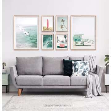 WYHLMTQ Coastal Beach Wall Art Prints for Home Decor