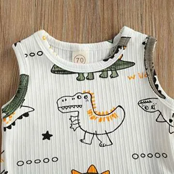 Ledy Champswiin Cute Dinosaur Baby Boys Summer Clothes Set