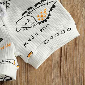 Ledy Champswiin 2pcs Summer Newborn Baby Boy Clothes Cute Dinosaur Letter Print Ribbed Sleeveless Tops Shorts Infant Boy Outfit Set