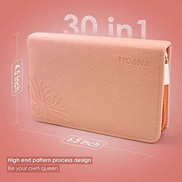 WOAMA Manicure Set Pedicure Kit - 30 in 1 Nail Kit Professional Stainless Steel Nail Care Kit for Women - Pink