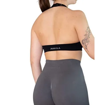 AUROLA Moon Seamless Halter Sports Bra for Women