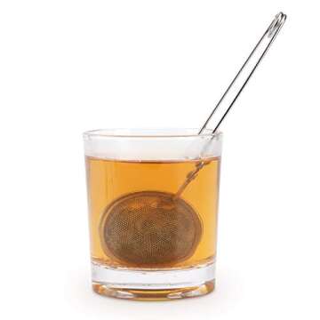 Snap Ball Tea Strainer, JEXCULL 3 Pack Premium Stainless Steel Tea Infuser with Handle for Loose Leaf Tea Fine Mesh Tea Balls Filter Infusers