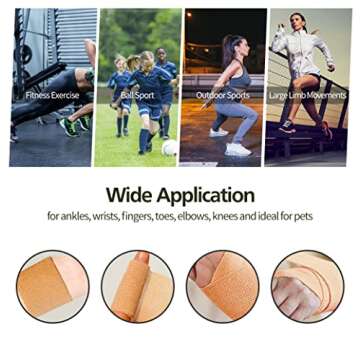 12/24/48/72pcs Self Adhesive Bandage Wraps, 2in 5 Yards, Multicolor (2 Inch, 12 Pack Multicolor)