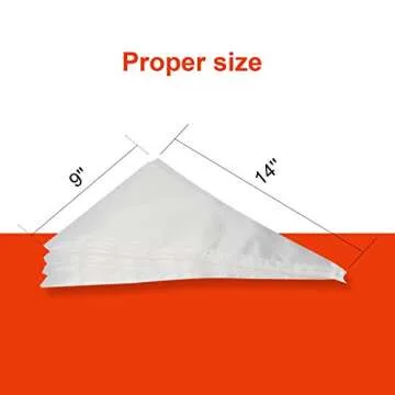 XSEINO 110pcs/set Disposable Piping Bags 14inch Heavy Duty Anti Burst Pastry Bags for Cream Icing Frosting Cookie Cake Decorating Supplies(Super Thick & Big)
