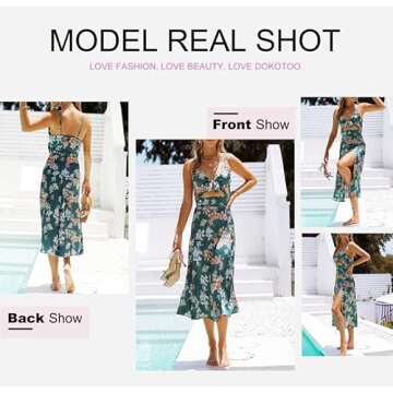 Dokotoo Women's Modern/Fitted, Green, Large