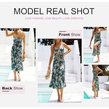 Dokotoo Women's Modern/Fitted, Green, Large