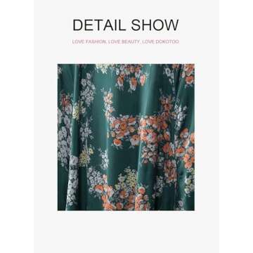 Dokotoo Women's Modern/Fitted, Green, Large