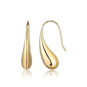 Amazon Essentials 18k Yellow Gold Plated Sterling Silver Teardrop Earrings (previously Amazon Collection)