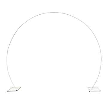 LANGXUN Large Size White Metal Circle Balloon Arch Decoration, for Birthday Decoration, Wedding Deco...