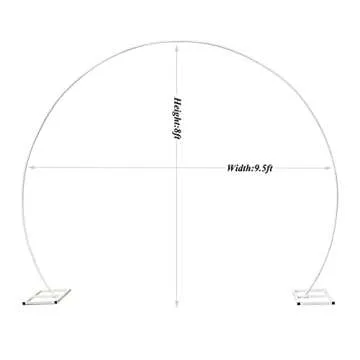 LANGXUN Large Size White Metal Circle Balloon Arch Decoration, for Birthday Decoration, Wedding Decoration, Graduation Decorations and Event Party Supplies, Baby Shower Photo Background Decoration