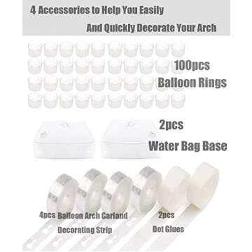 LANGXUN Large Size White Metal Circle Balloon Arch Decoration, for Birthday Decoration, Wedding Decoration, Graduation Decorations and Event Party Supplies, Baby Shower Photo Background Decoration