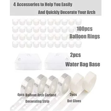 LANGXUN Large Size White Metal Circle Balloon Arch Decoration, for Birthday Decoration, Wedding Decoration, Graduation Decorations and Event Party Supplies, Baby Shower Photo Background Decoration