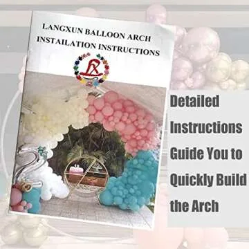 LANGXUN Large Size White Metal Circle Balloon Arch Decoration, for Birthday Decoration, Wedding Decoration, Graduation Decorations and Event Party Supplies, Baby Shower Photo Background Decoration