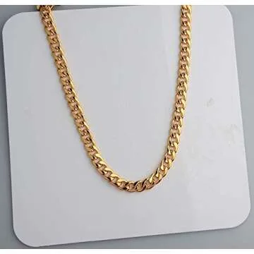 Stunning 24" Gold Chain for Men - 18K Gold Plated Jewelry