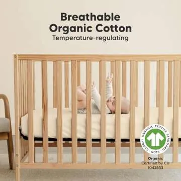 KeaBabies 2-Pack Organic Crib Sheets for Boys, Girls - Fitted Crib Mattress Sheet Neutral, Breathabl...
