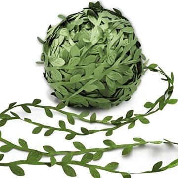 Hecaty 269ft Leaf Ribbon, Baby Shower Decorations Artificial Vines Leaf String Trim Ribbon for Decor...