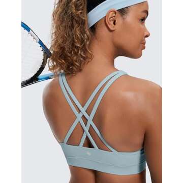CRZ YOGA Strappy Sports Bra for Fitness and Yoga