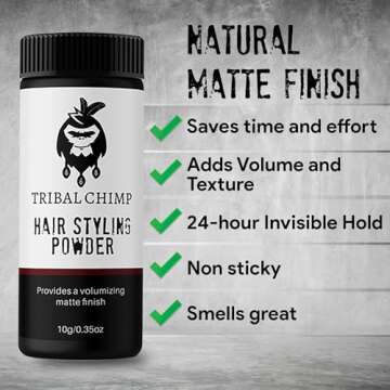 Tribal Chimp Hair Styling Powder for Voluminous Styles