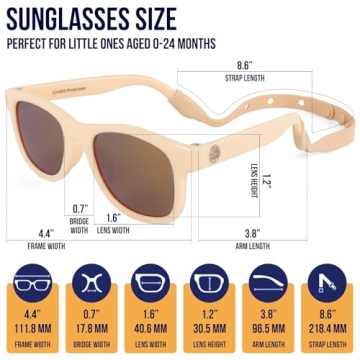 Polarized Baby Sunglasses with Secure Strap for Infants