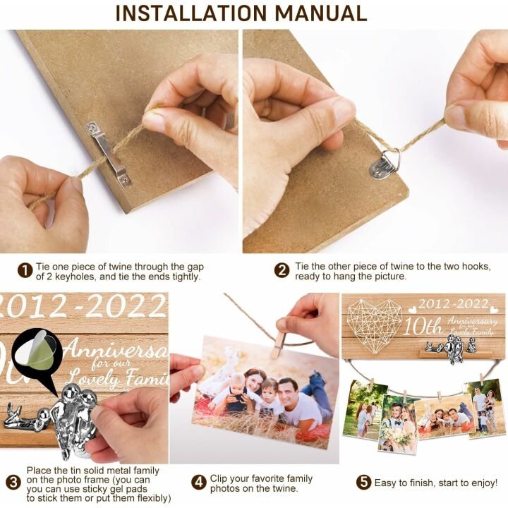 10th Anniversary Tin Gift for Couples - Personalized Keepsake