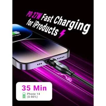 PD 240W Magnetic USB C Charging Cable(1Pack, 6ft), 360°&180° Rotation Magnetic Charging Cable/USB C to USB C Fast Charging Cable/Magnetic Phone Charger for Phone15, Ma-Book, Pad, Samsung Galaxy Series