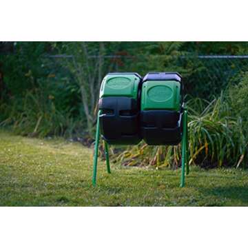 FCMP Outdoor HOTFROG Dual Body Tumbling Composter (HF-DBC4000) Black & Green (37-Gallon)