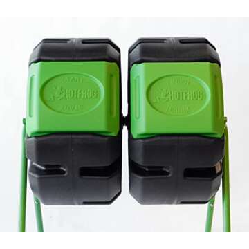 FCMP Outdoor HOTFROG Dual Body Tumbling Composter (HF-DBC4000) Black & Green (37-Gallon)