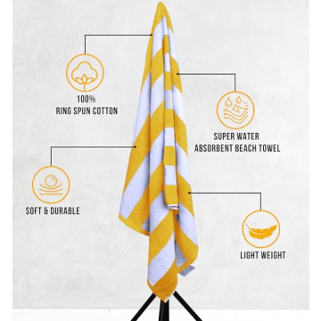 Utopia Towels 4 Pack Beach Towel Set - Soft, Absorbent, Stylish