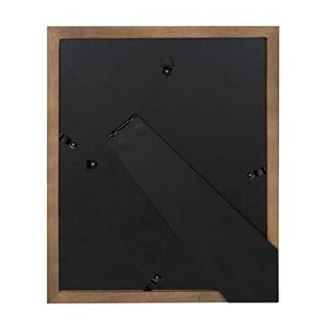 DesignOvation Gallery Wood Photo Frame Set for Customizable Wall or Desktop Display, Rustic Brown 8x10 matted to 5x7, Pack of 4