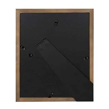 DesignOvation Gallery Wood Photo Frame Set for Customizable Wall or Desktop Display, Rustic Brown 8x10 matted to 5x7, Pack of 4