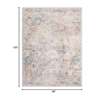 SAFAVIEH Madison Collection Area Rug - 8' x 10', Grey & Gold, Boho Chic Distressed Design, Non-Shedd...