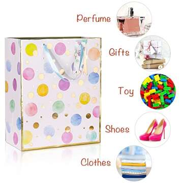 Colorful 4 Pack Gift Bags - Perfect for Any Occasion